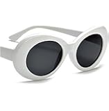 Clout Goggles Oval Sunglasses Mod Style Retro Thick Frame