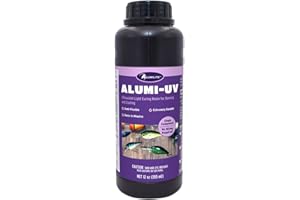 Alumilite Alumi-UV 12 Oz, Fast Curing, High Gloss, Clear UV Resin, Ideal for Crafts, Jewelry, Glossy Look Resin Forr Doming and Coating, Perfect for Fishing Lures, and Coasters