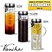 Cold Brew Iced Coffee Maker - Iced Tea Pitcher - Fruit Infusion, Borosilicate Glass Carafe with Large Removable Mesh Filter, 1000 mL