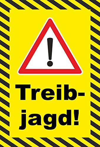 Schild 60x40cm Treibjagd - 3mm Aluverbund - 20 Varianten