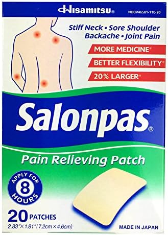 Salonpas Pain Relieving Patches 20 Count ] Stiff Neck Sore Muscles Ii