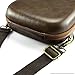 Geekria Shield Headphones Case for Lay Flat Over-Ear Headphones, Replacement Hard Shell Travel Carrying Bag, Compatible with Bose, B&O, Audio-Technica, Sony Headsets (Brown)