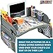 [2019 New] Premium Kids Travel Tray Bonus Reading Light Clip | Car Seat Activity Tray | Waterproof, Food & Snack Tray | Smartphone/Tablet/Cup Holder | Back Seat Organizer | Padded/Portable