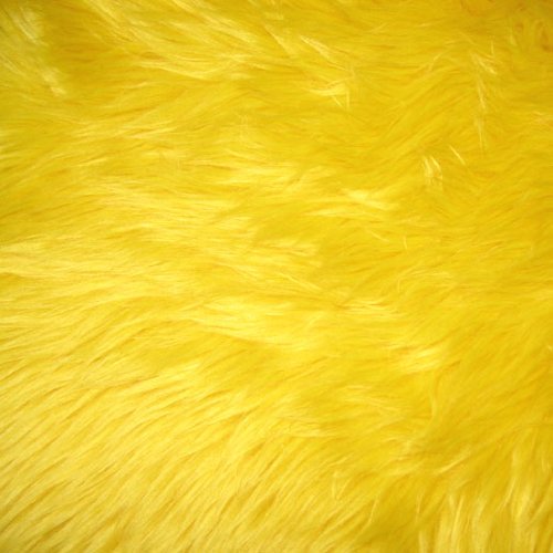 Yellow Shag Faux Fur Fabric 60" Wide High Quality