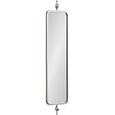 Kate and Laurel Kasota Traditional Slim Panel Wall Mirror, 9 x 36, Silver, Vintage Tall Mirror for Use as Versatile Entryway 