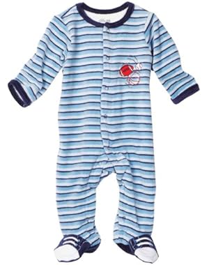 Baby-boys Newborn All Sports Velour Footie