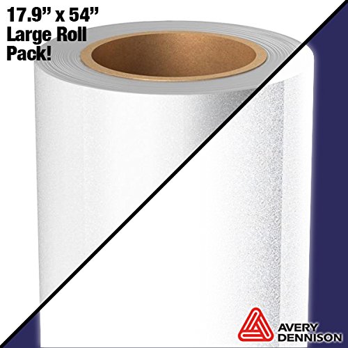 Avery White Silver Reflective Industrial Grade Craft Vinyl Sheets for Cricut, Silhouette & Cameo Machines (17.9