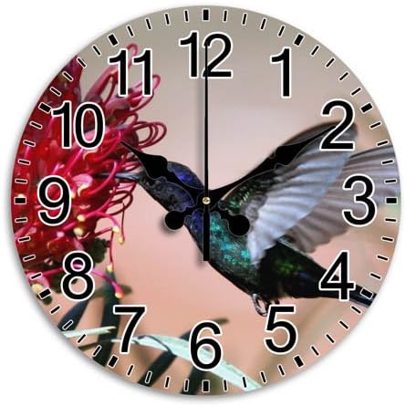 Time Universal Arabic Numbers Frameless Round Wall Clock Pattern Silent Diameter 9.8 Inch