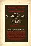 Great Tradition in English Literature from Shakespeare to Shaw, volume 1: William Shakespeare to Jane Austen