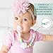 Vesta Baby Pacifier Clips with Silicone Teething Beads for Girls, MAM Pacifier Clip Adapter, Soothie Pacifier Holder & Baby Teether Holder, Universal Binky Clips are Best Baby Girl Gifts, Set of 2