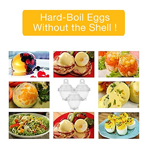 WEBSUN Hard Boiled Eggs Cooker with Egg Separator AS SEEN ON TV, BPA Free Egg Cooker Hard & Soft Maker (White 7 PCS)