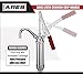 ARES 71038 - Oil Barrel Pump - 2-Piece Telescoping Suction Tube Fits 15-55 Gallon Drums - Designed to Deliver Base Oil, Transmission Oil and Heavier Fluids - Removable Spout Fits Standard Garden Hoses