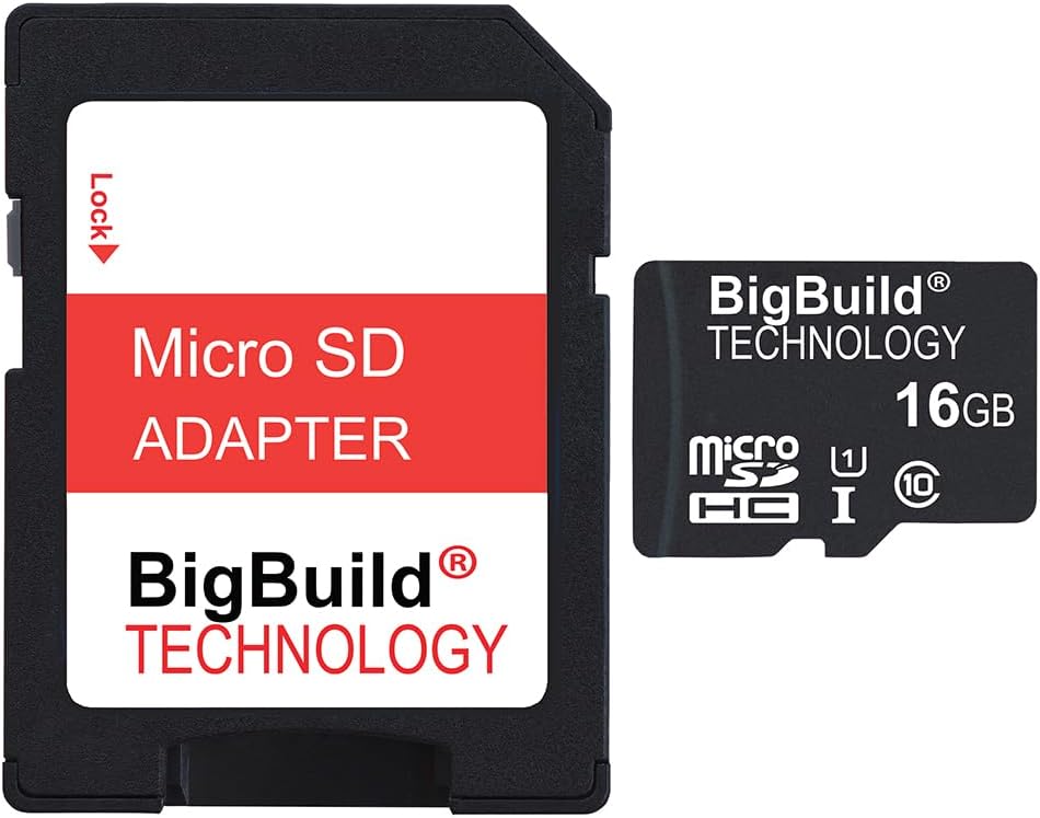 BigBuild 16GB MicroSD Card 80MB/s for Garmin nuvi 2589 LMT Navigator + SD