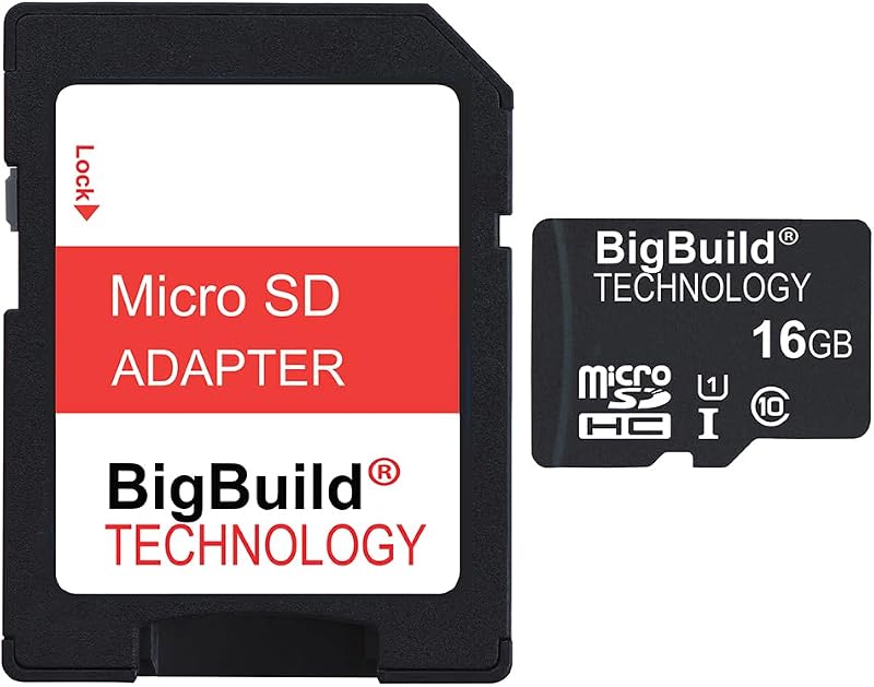 BigBuild 16GB MicroSD Card 80MB/s for Garmin nuvi 2589 LMT Navigator + SD
