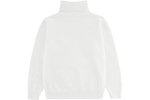 GLEAMING GRAIN Kids Turtleneck Sweaters Pullover Kids Toddler Long Sleeve Lapel Sweater Cotton Boys and Girls 3-10 Years