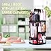 MOFIR Makeup Organizer 360 Degree Rotating, Adjustable Multi-Function Cosmetics Storage Box, Small Size Extra Large Capacity, Fits Different Sizes of Cosmetics