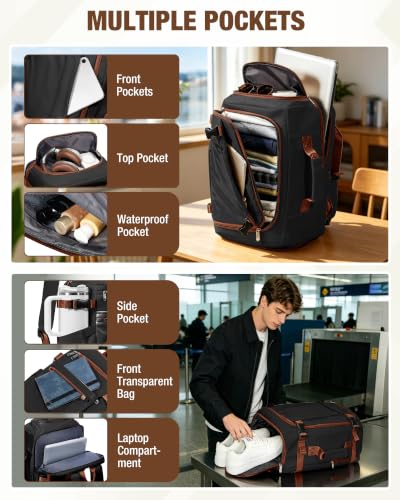 SZLX Vacuum Backpack with Pump Hand Luggage 40x30x20 Ryanair Vueling Wizzair Backpack Travel Cabin Airplane 40x20x25 Women Travel Suitcases Cabin 45x36x20 Easyjet Backpack Portable with USB Man
