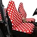 FH Group FB115102 Polka Dot Seat Covers (Polka Dot) Front Set with Gift - Universal Fit for Cars Trucks and SUVs (RED-FULLSET)
