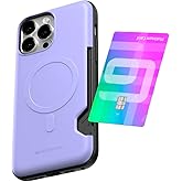 GOOSPERY Mag Bumper Compatible with iPhone 13 Pro Max Case, Compatible with Magsafe, Card Holder Wallet Protective Dual Layer Sturdy Phone Back Cover - Purple