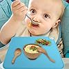 Silicone-Placemats-for-Kids-BabyDishwasher-Safe-Table-MatsToddlers-Portable-Food-Mat-Travel-Set-of-2-Gary-Blue Silicone Placemats for Kids Baby,Dishwasher Safe Table Mats,Toddlers Portable Food Mat Travel Set of 2 (Gary-Blue)