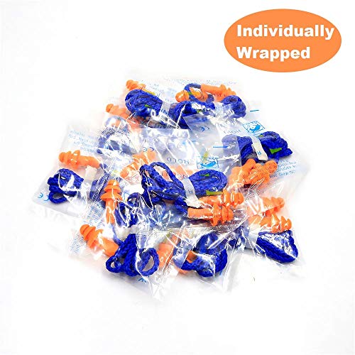 Quality Reusable Earplugs 20 Pair - 25dB Corded Silicone Ear Plugs for photo 9