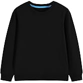 Lesteco Kids Crewneck Sweatshirt Toddler Long Sleeve Tops Medium Weight Fall Pullovers for Boys and Girls 2-14 Years