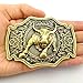 LAXPICOL American Big Heavy Duty Letter K Leaf Belt Buckle For Men Silver Tone