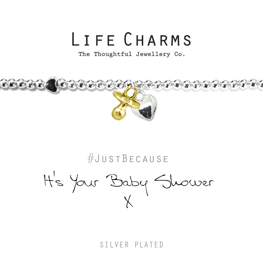 Life Charms It's Your Baby Shower Silver Plated Bracelet