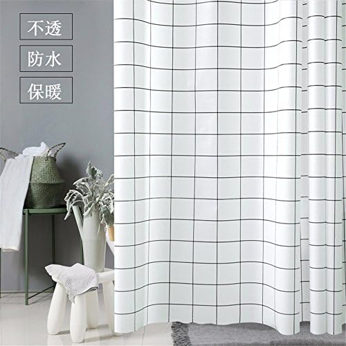 YMFIE Bathroom shower curtain European waterproofing mildew proof curtain,240cm width 200cm high