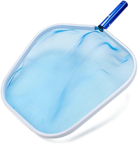 SplashTech Heavy-Duty Aluminum Skimmer Head - Standard 1.25" Cleaning Net with Telescoping Poles - Maintenance Supplies for Public or Home Swimming Pool Water