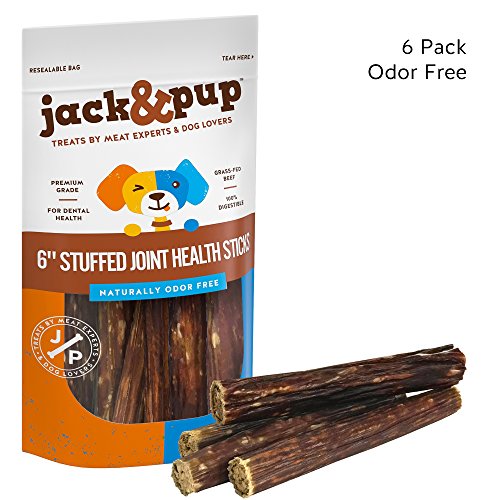 Buy Jack&Pup 6” Stuffed Joint Support Sticks Dog Treat Chews (6 Pack