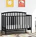 Graco Freeport 4-in-1 Convertible Crib, Black, Easily Converts to Toddler Bed Day Bed or Full Bed, Three Position Adjustable Height Mattress, Some Assembly Required (Mattress Not Included)