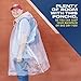 Rain Ponchos for Adults Disposable or Reusable - 5 Pack - Clear Waterproof Emergency Poncho with Drawstring Hood - Extra Thick & Strong - Perfect for Theme Parks, Concerts, Sporting Events, Camping