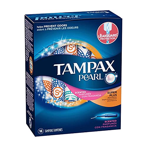 Tampax Pearl Tampons With Plastic Applicators, Super Plus Absorbency 18