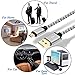 WITPRO Micro USB Cable 6-Feet, Nylon Braided and Gold-Plated USB-A to Micro-B Male Data/Charging Cord for Android Phones, Samsung Galaxy, HTC, LG (Pack-2) Silver …