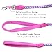 Mycicy Reflective Dog Leash, 2/3/4/6/10ft Braided Nylon Rope with Soft Handle for Night Walking, Comfort Grip Leash for Small Medium Large Dogs (Pink 6 feet)