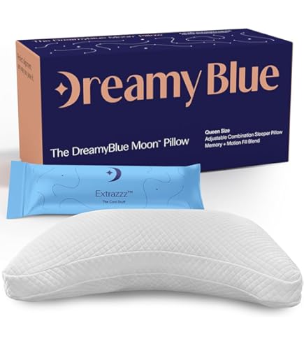 Amazon.com: DreamyBlue Gusseted SAPPHIRE Pillow • Adjustable Loft