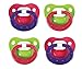 NUK Puller Silicone Pacifier, 2 Pack, 6-18 Months (Magenta/Green)