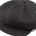 The Hat Depot 100% Cotton Plain Blank 6 Panel Newsboy Gatsby Apple Cabbie Cap Hat Made in USA (Black)