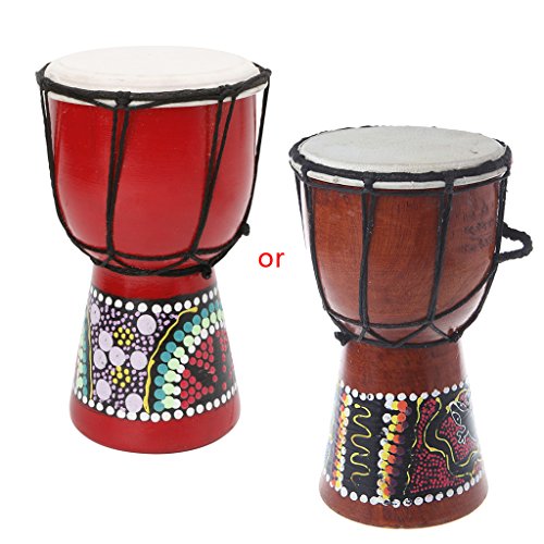 image for Redriver African Djembe drum, Wood Bongo with Good Sound(4 inch)
