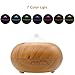 300ML Essential Oil Diffuser, MOKOQI Wood Grain Aromatherapy Ultrasonic Cool Mist Whisper-Quiet Humidifier with Color LED Light Changing and 4 Timer Settings,Auto Shut-off,BPA Free for Spa,Home,Office