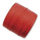 BeadSmith Super-Lon Cord - Size #18 Twisted Nylon - Shanghai Red / 77 Yard Spool