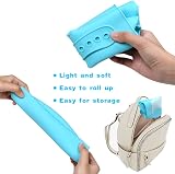 Vicloon Silicone Baby Bibs 2-Pack Adjustable Waterproof Food Catcher Pocket view 4