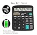 Calculator, BESTWYA Dual Power Handheld Desk Calculator with 12 Digit Large LCD Display Big Sensitive Button £¨Black, Pack of 2£©