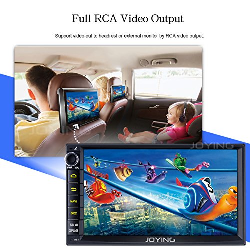 JOYING 7 Car Stereo 4GB 32GB Android 6.0 Head Unit Double Din with Octa Core Bluetooth 4.2 iPhone Zlink & Phone Mirroring - Supprot Audio & Video Out