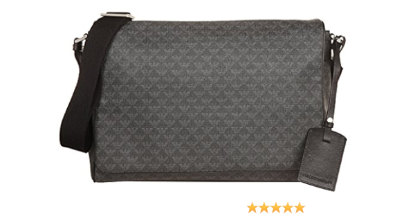 emporio armani embossed logo messenger bag