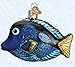 Old World Christmas Fish Collection Glass Blown Ornaments for Christmas Tree Pacific Blue Tang, 3.5