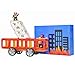 Magbuilders Magnetic Tile Fire Truck Toy - 34 Large Pieces including 2 Firemen and Flashing Siren, Strong magnets make it easy for your little fireman to build