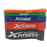 xFitness Pull Up Assist Band by Top Rated Stretch Resistance Band, Mobility Band, Powerlifting Bands | 7 Levels to Choose | Perfect for Chin Ups, Muscle Ups, Ring Dips | Single Band or Set Combo