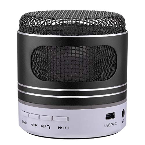 zycShangMini Bluetooth Président LED USB Lumière sans Fil Portable Boîte à Musique Subwoofer (Noir)